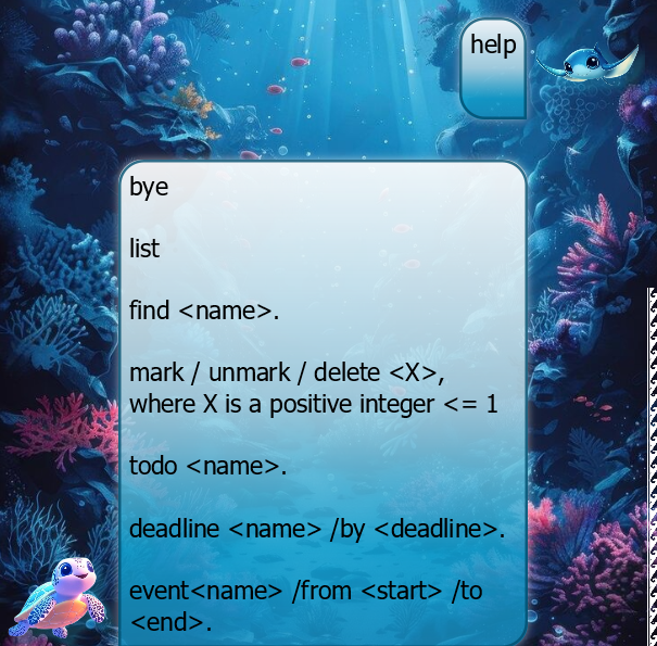 Help command